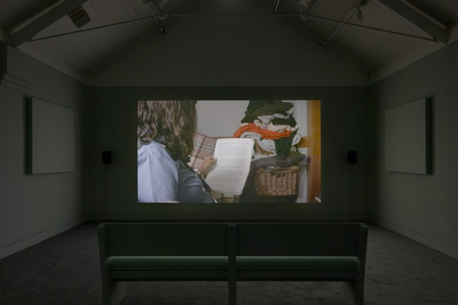 Bryony Gillard, I dreamed I called you on the telephone, 2021. Commissioned for Jerwood Solo Presentations 2021, supported by Jerwood Arts. Installation view at Jerwood Space. Photo: Anna Arca.